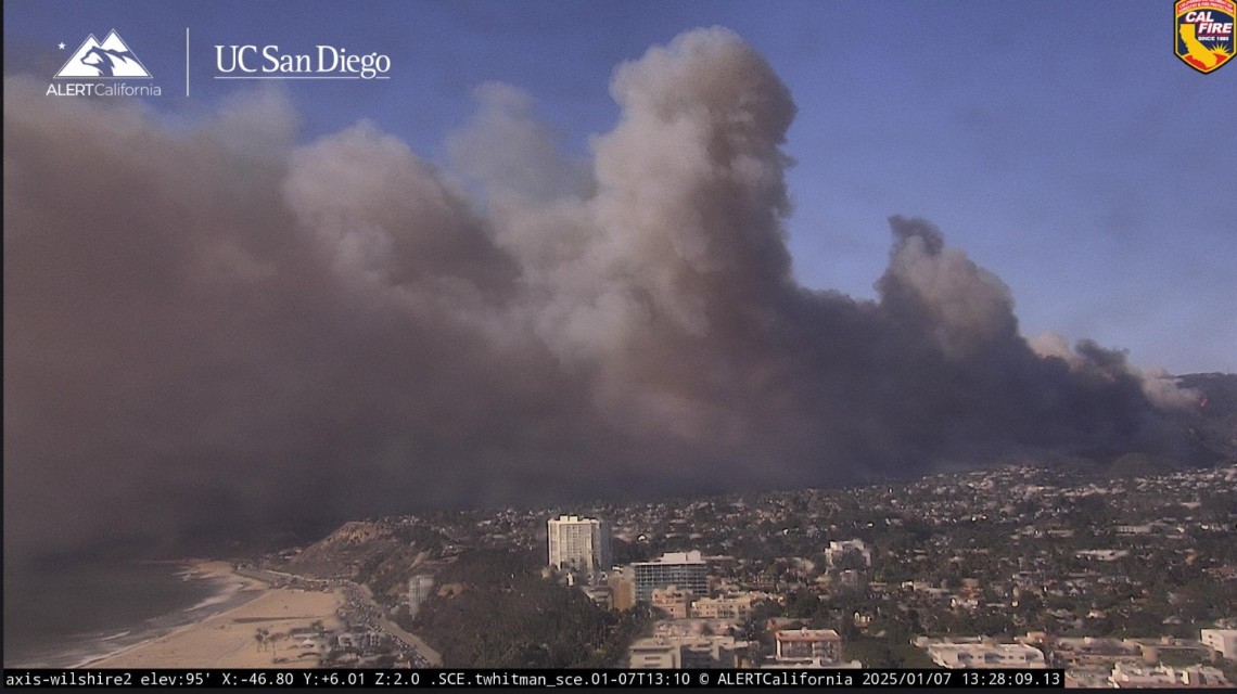 Fires Erupt Across Los Angeles Amid Severe Windstorm in West Hollywood