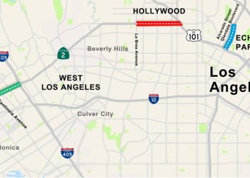 Caltrans to Close Lanes, Restrict Parking on Santa Monica Blvd. and Alvarado St. for Weeklong Work