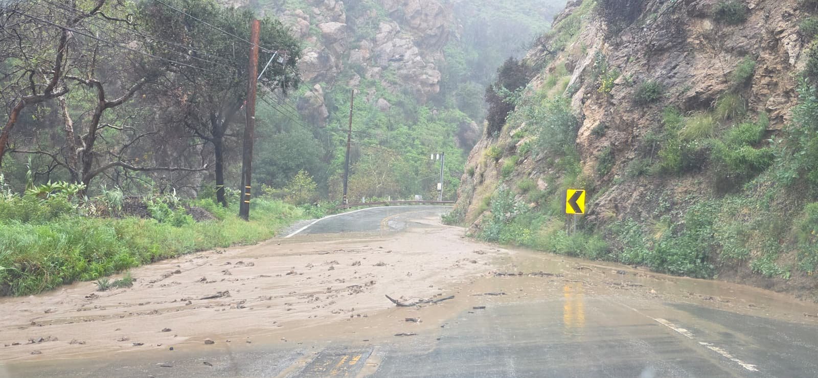 Topanga Canyon remains closed as mud and flooding impact Pacific Coast Highway