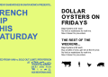 Reminder: McCall’s Meat and Fish weekly $1 oyster deal and Saturday French Dip special